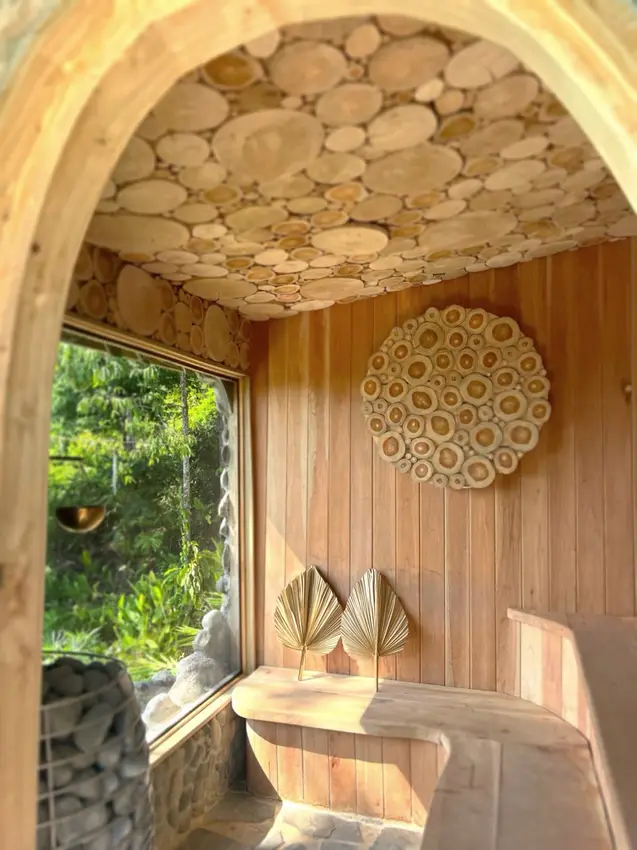 Green Door Rainforest Spa, sauna, waterfall rituals, sound healing and treatments