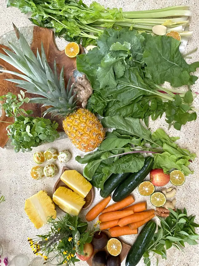 Whole-food plant-based cuisine and garden harvests