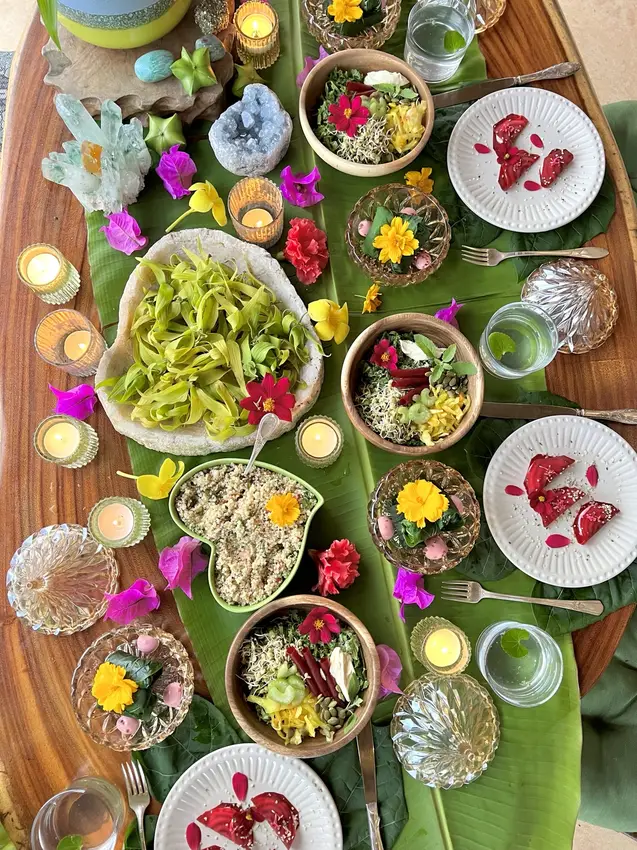 Whole-food plant-based cuisine and garden harvests