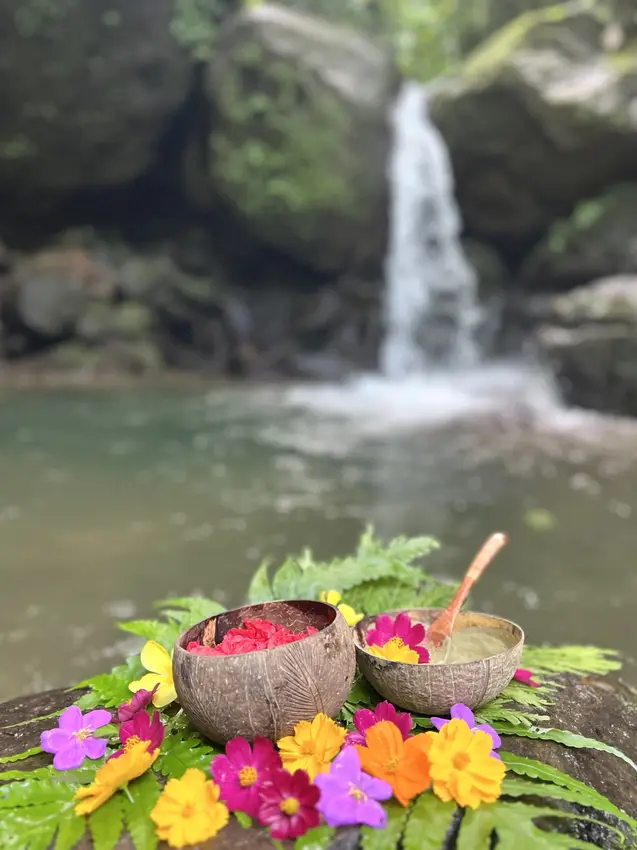 Green Door Rainforest Spa, sauna, waterfall rituals, sound healing and treatments