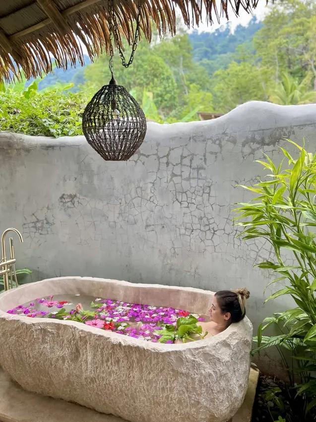 Green Door Rainforest Spa, sauna, waterfall rituals, sound healing and treatments