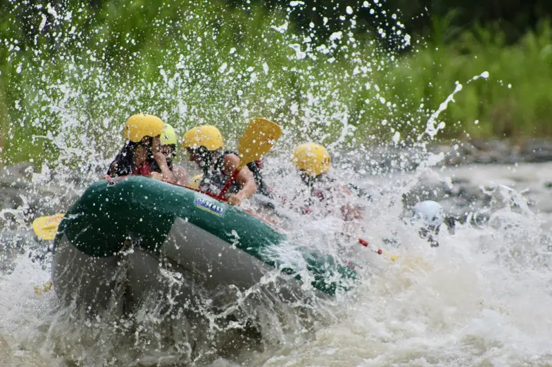 Rafting through Costa Rican whitewater