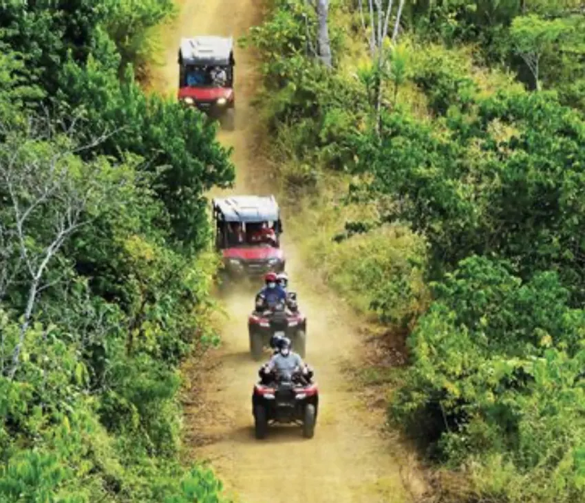 ATV adventure tour on a rainforest trail