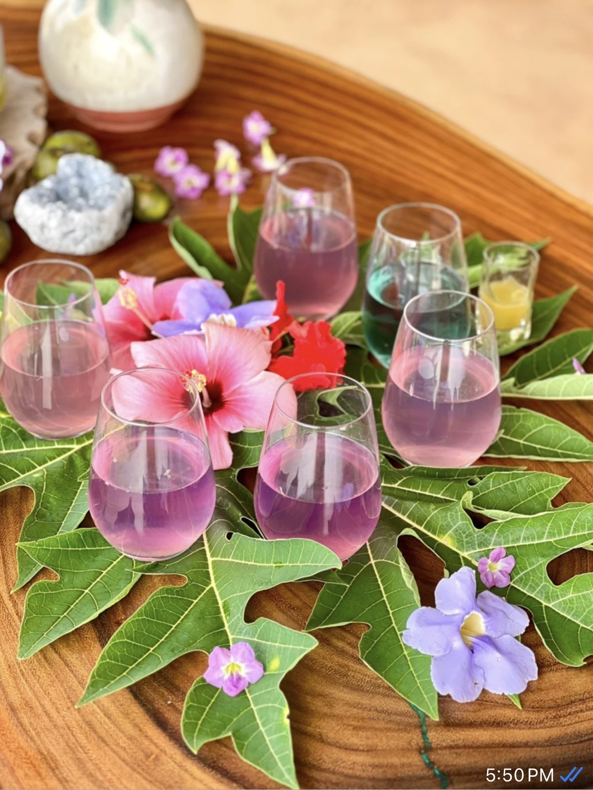 Botanical elixirs with flowers from the garden