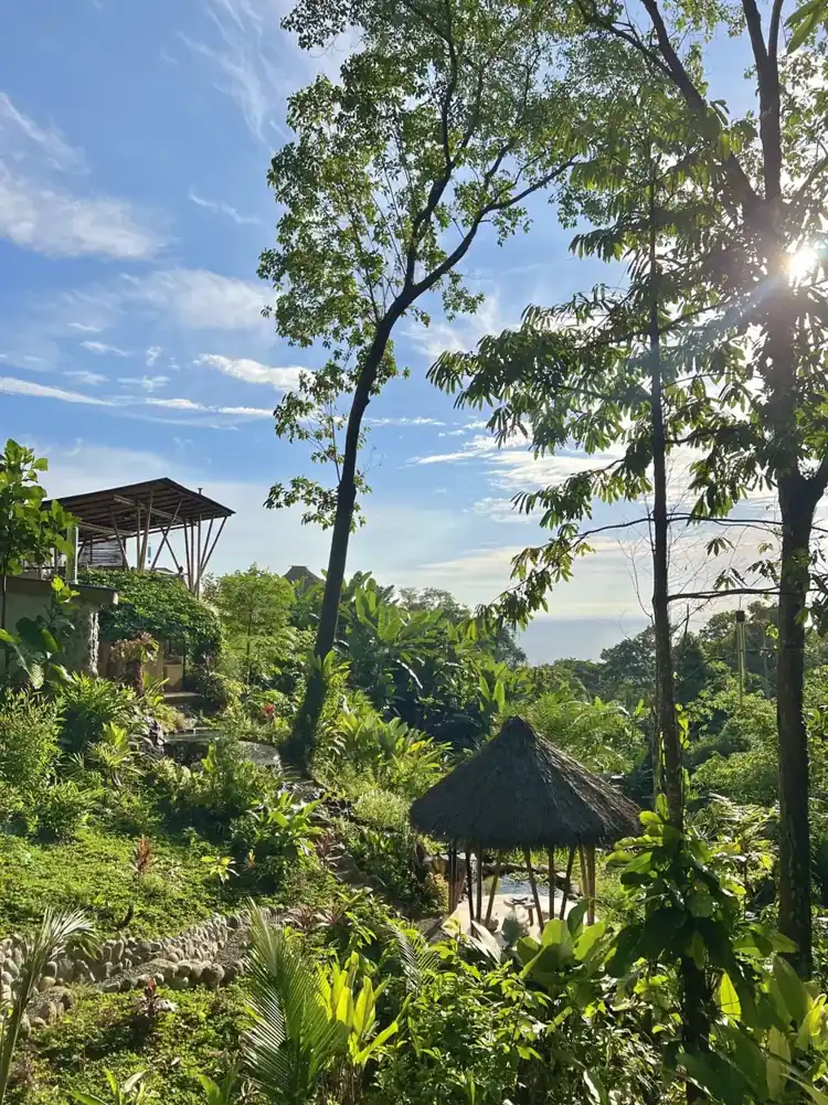 Open-air garden pavilion at Wilder Sanctuary